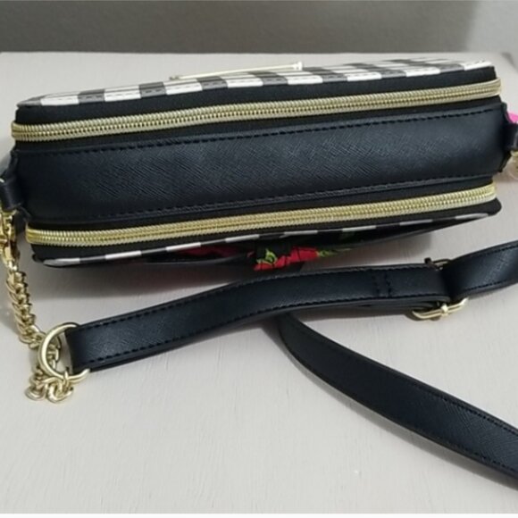 NWT Betsey Johnson GINGHAM ROSE CROSSBODY - Picture 9 of 9